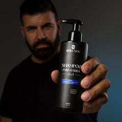 Modelo com Shampoo 2x1 Legado