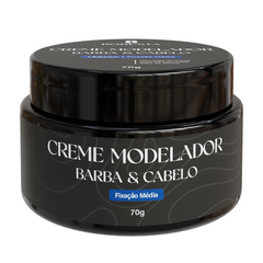 Creme Modelador para Barba e Cabelo 70g Robusta, embalagem em fundo branco