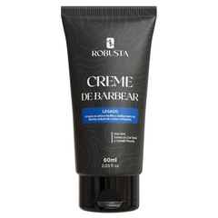 Creme de Barbear 60ml Robusta, embalagem em fundo branco