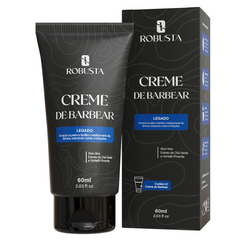 Creme de Barbear 60ml Robusta, embalagem em fundo branco