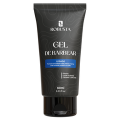 Gel de Barbear 60ml Robusta, embalagem em fundo branco