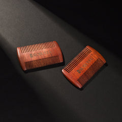 Pente Duplo de Madeira para Barba Robusta, foto do produto