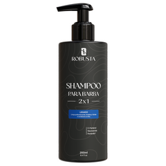 Shampoo 2 em 1 para Barba 250ml Robusta versão Legado, embalagem em fundo branco