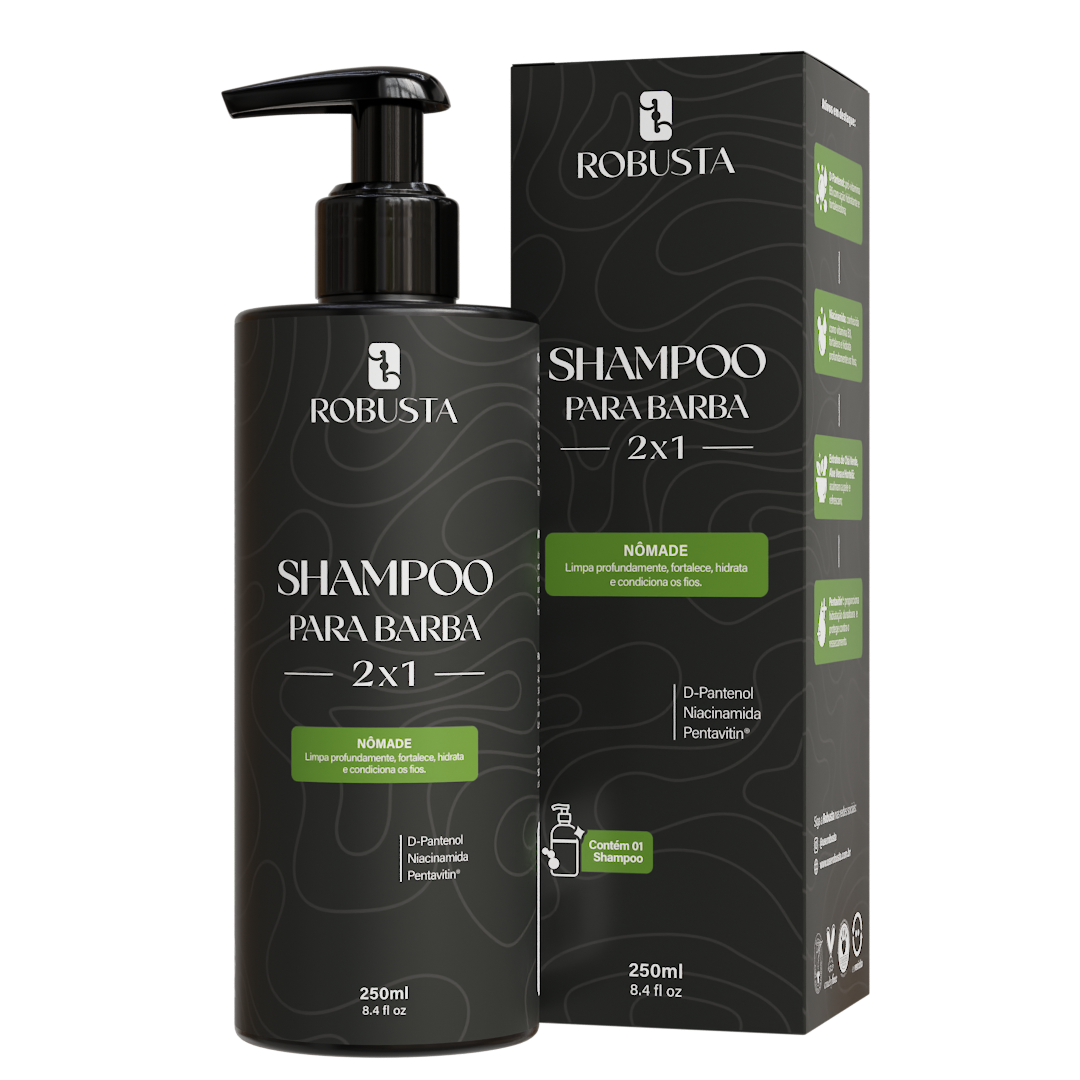 Shampoo 2 em 1 para Barba 250ml